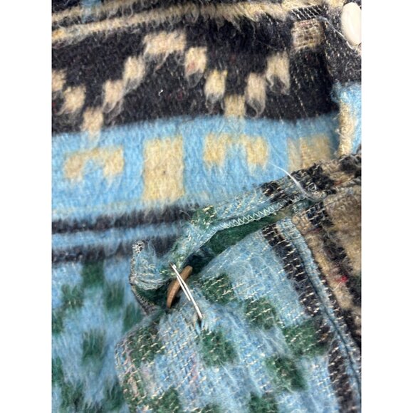 Vintage Amos & Andes Sweater Mens Large Alpaca Llama Pattern Hooded Wool 90s - Picture 8 of 10